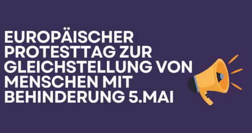 Europäischer Protesttag zur Gleichstellung von Menschen mit Behinderung