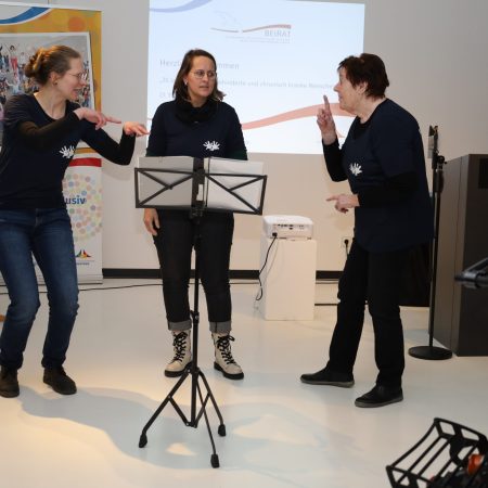Foto: die "singenden Hände"  des Rostocker Gehörlosenvereins
